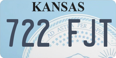 KS license plate 722FJT