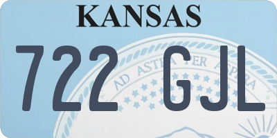 KS license plate 722GJL