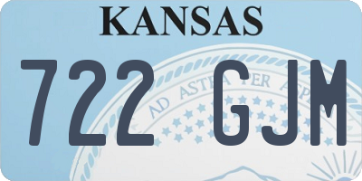 KS license plate 722GJM