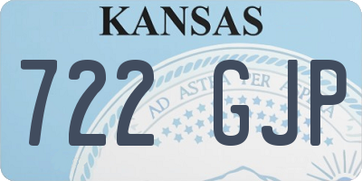 KS license plate 722GJP
