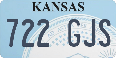 KS license plate 722GJS