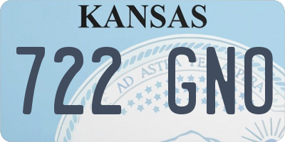 KS license plate 722GNO