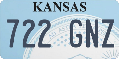 KS license plate 722GNZ