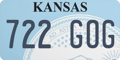 KS license plate 722GOG