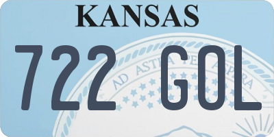 KS license plate 722GOL