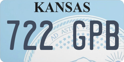 KS license plate 722GPB