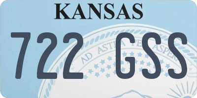 KS license plate 722GSS