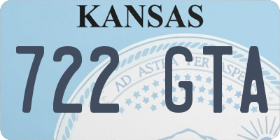 KS license plate 722GTA