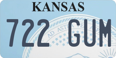 KS license plate 722GUM