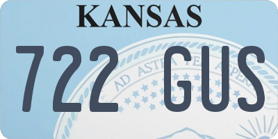 KS license plate 722GUS