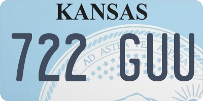 KS license plate 722GUU