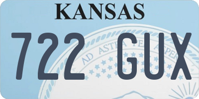KS license plate 722GUX