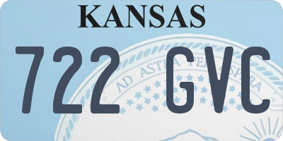 KS license plate 722GVC