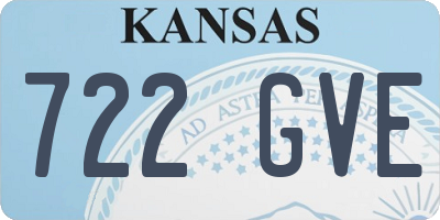 KS license plate 722GVE