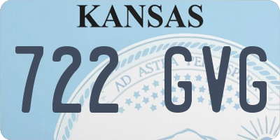 KS license plate 722GVG