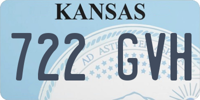 KS license plate 722GVH