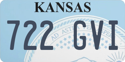KS license plate 722GVI