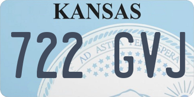 KS license plate 722GVJ