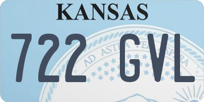 KS license plate 722GVL