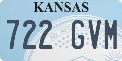 KS license plate 722GVM
