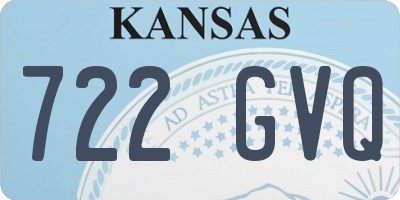 KS license plate 722GVQ