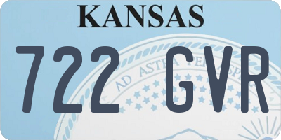 KS license plate 722GVR