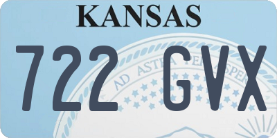 KS license plate 722GVX