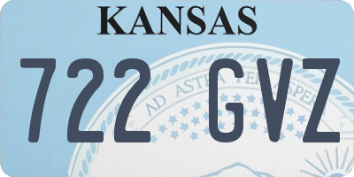 KS license plate 722GVZ