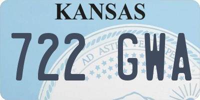 KS license plate 722GWA