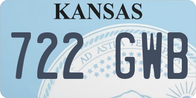 KS license plate 722GWB