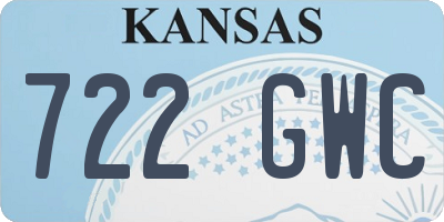 KS license plate 722GWC