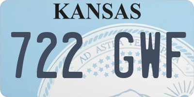 KS license plate 722GWF