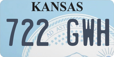 KS license plate 722GWH