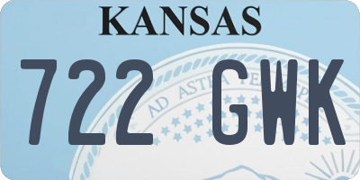 KS license plate 722GWK