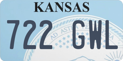 KS license plate 722GWL