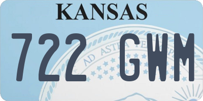KS license plate 722GWM