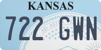 KS license plate 722GWN