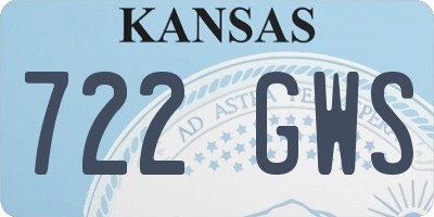 KS license plate 722GWS