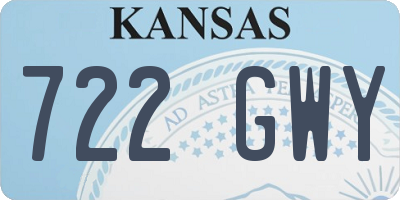 KS license plate 722GWY