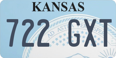 KS license plate 722GXT