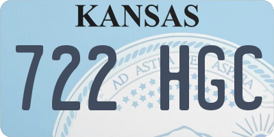 KS license plate 722HGC