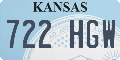 KS license plate 722HGW