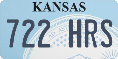 KS license plate 722HRS