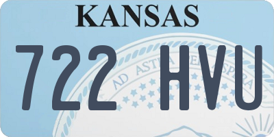 KS license plate 722HVU