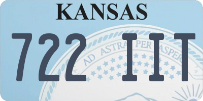 KS license plate 722IIT