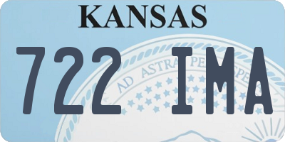 KS license plate 722IMA