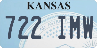 KS license plate 722IMW