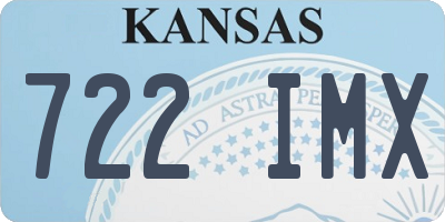 KS license plate 722IMX