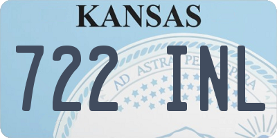 KS license plate 722INL