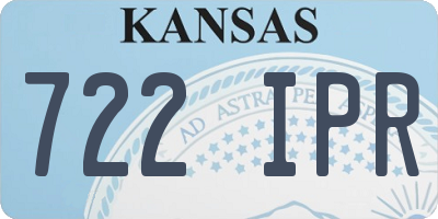 KS license plate 722IPR